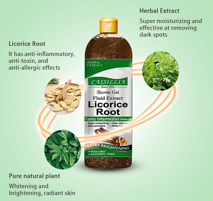 licorice root body wash for skin care