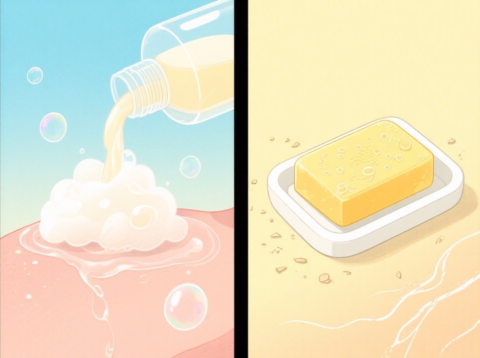 Cleaning ability of soap or shower gel