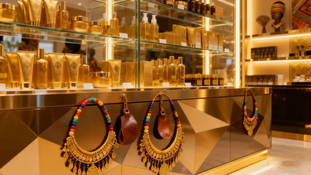 golden-themed skincare