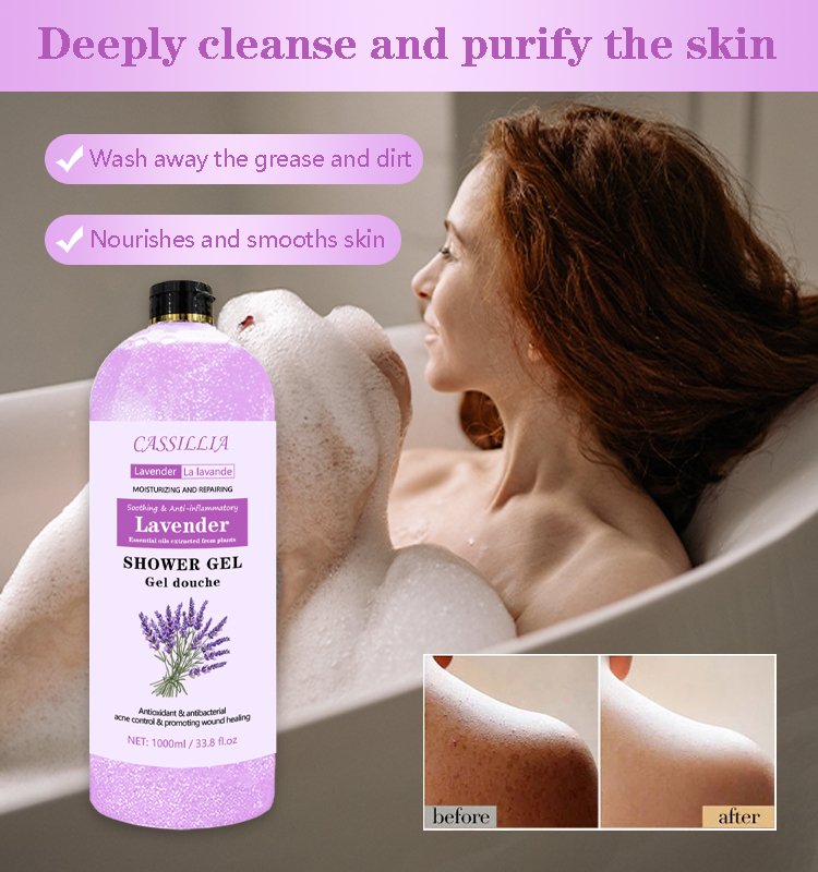 herbal lavender brightening body wash