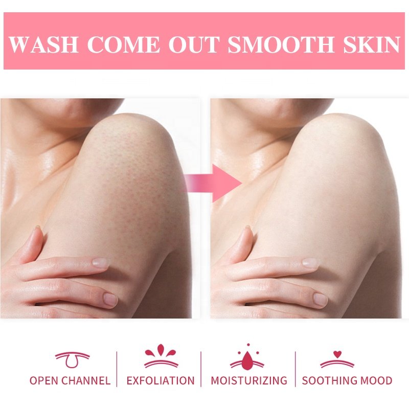 brightening strawberry body wash for dark skin