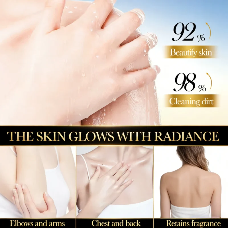 Daily shower use of sweet almond body wash in bathroom setting