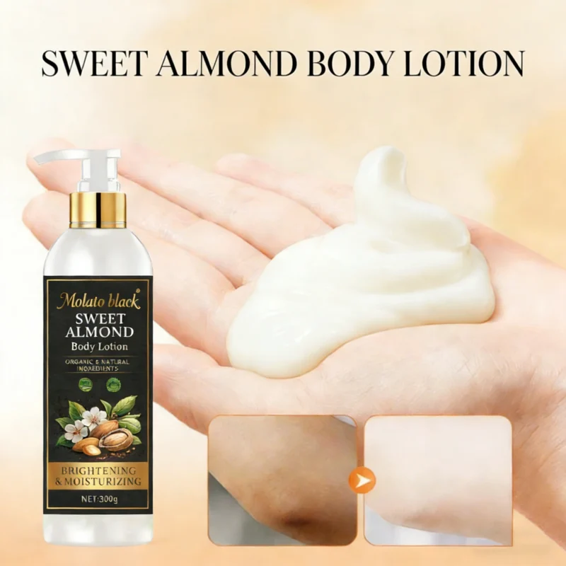 Almond body lotion private label moisturizing body care product