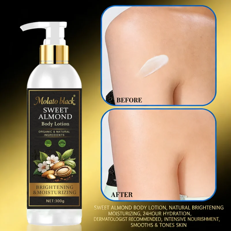 Sweet almond body lotion for dry skin deep hydration and softening effect