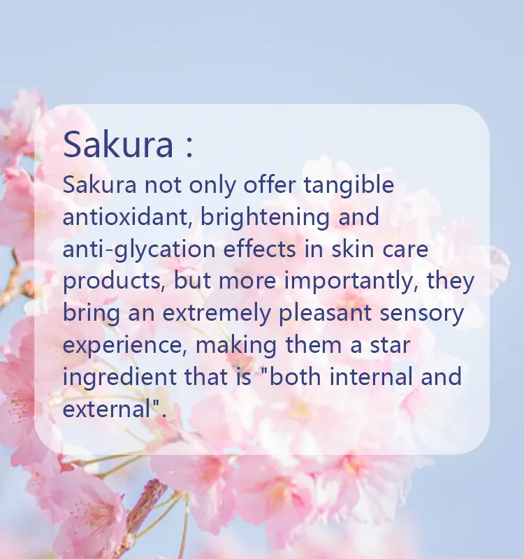 skincare set with sakura