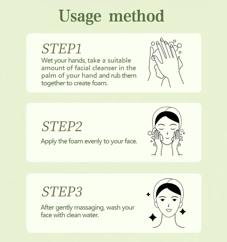 gentle cleanser application on facial skin