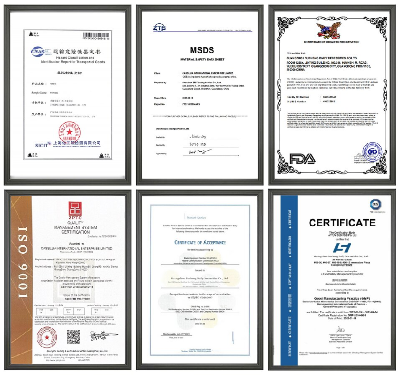 cosmetic manufacturing certificate