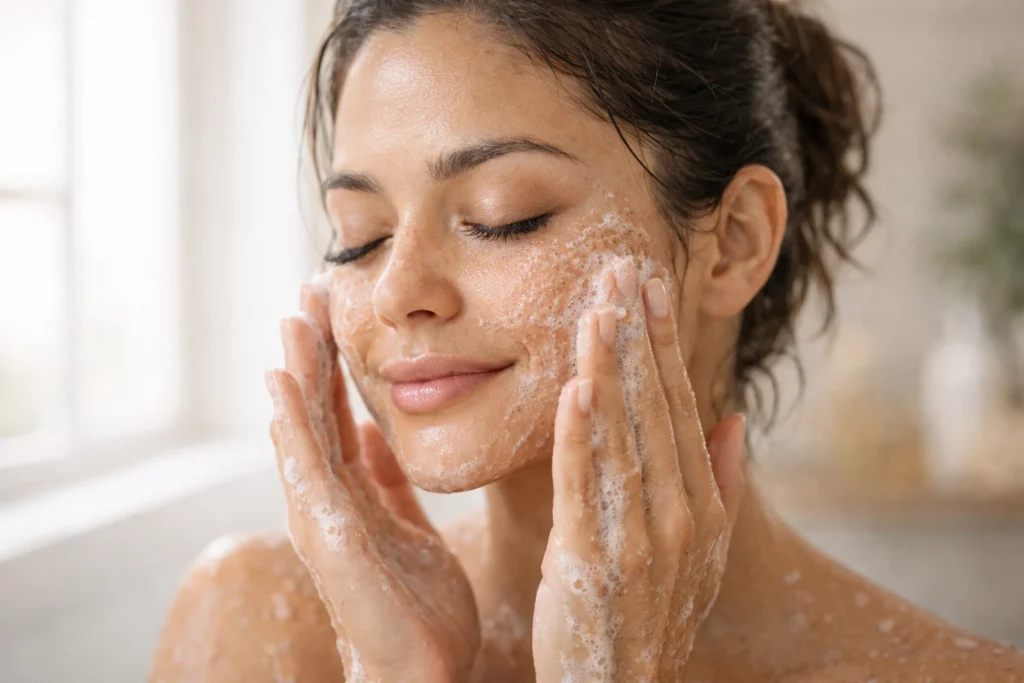 gentle facial scrub for sensitive skin