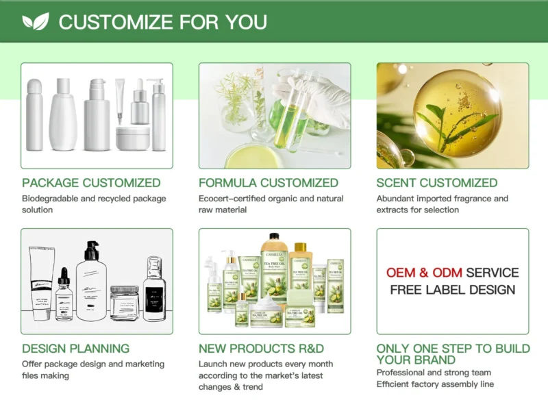 OEM ODM tea tree oil serum packaging options