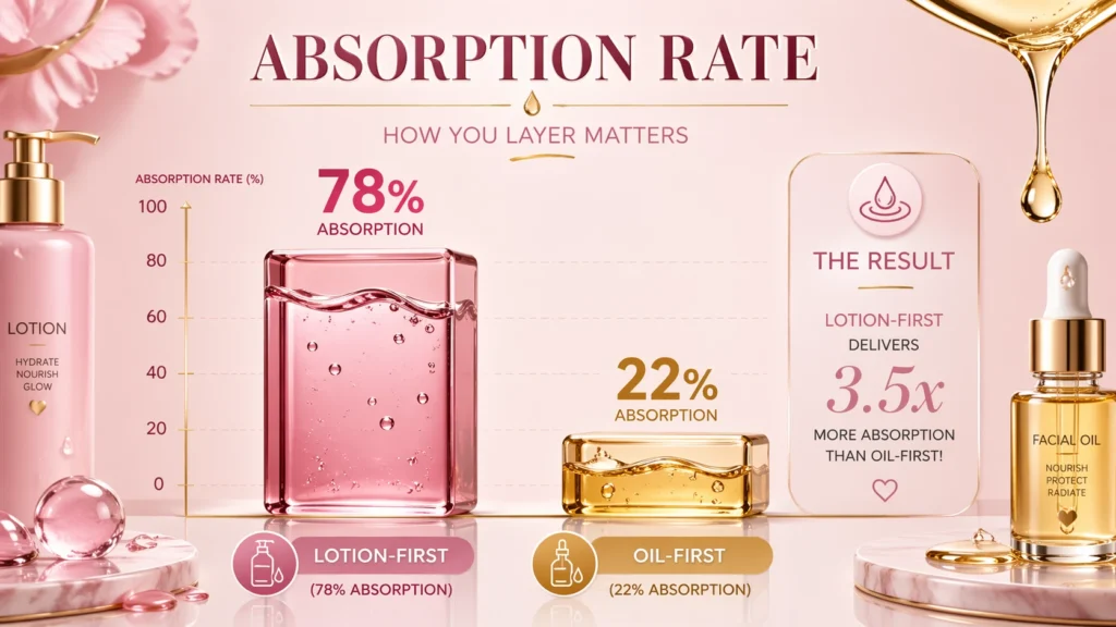 body lotion or oil​ first