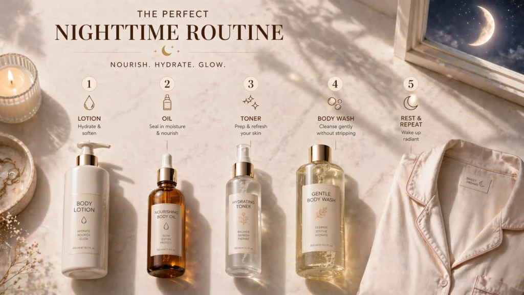 body lotion or body oil​ first