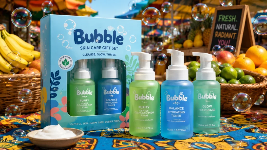 bubble skin care gift set