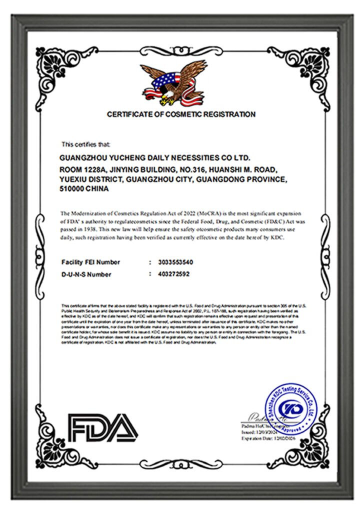 FDA Cetificate